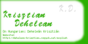 krisztian dehelean business card